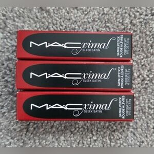 M-A-CXIMAL SLEEK SATIN LIPSTICK, 827 Dubonnet, 3PK, Brand New